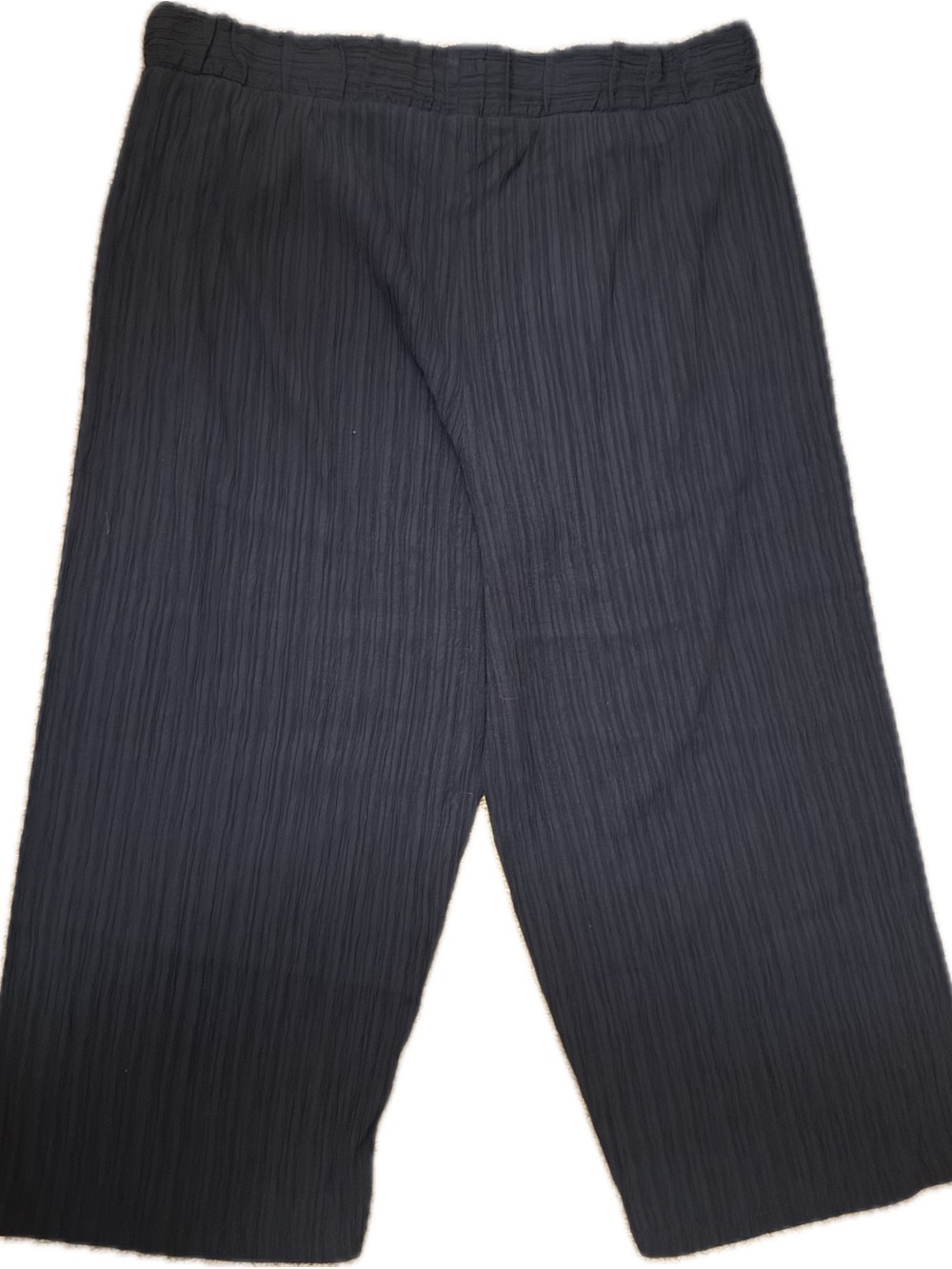 NavyRibbed Knit Pants